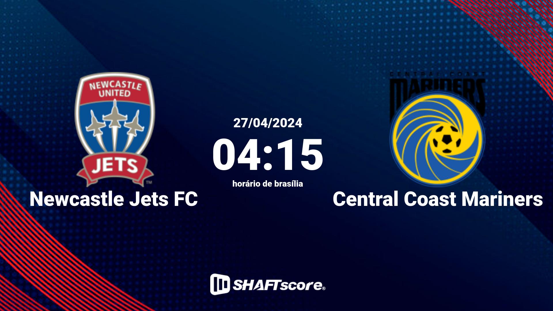 Estatísticas do jogo Newcastle Jets FC vs Central Coast Mariners 27.04 04:15