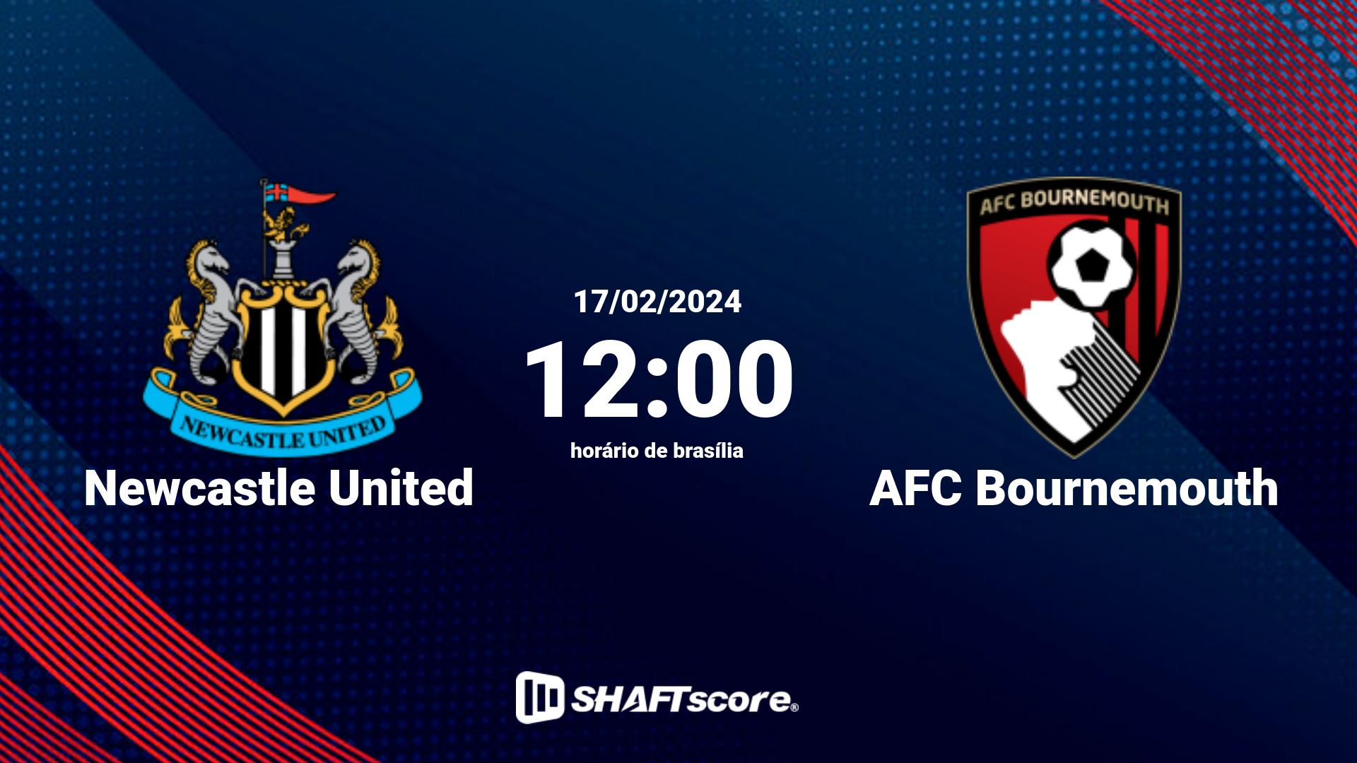 Estatísticas do jogo Newcastle United vs AFC Bournemouth 17.02 12:00