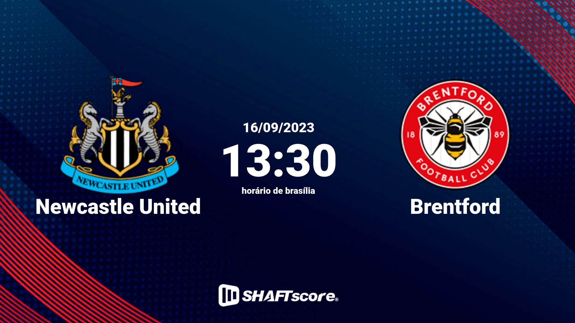 Estatísticas do jogo Newcastle United vs Brentford 16.09 13:30