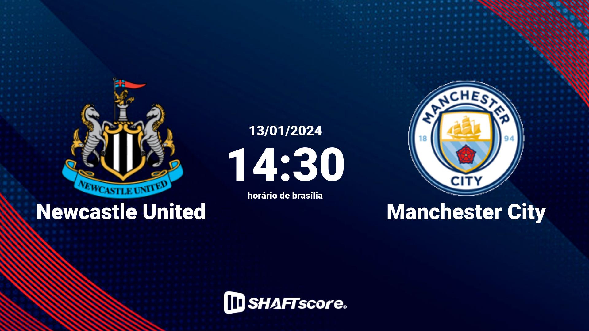 Estatísticas do jogo Newcastle United vs Manchester City 13.01 14:30