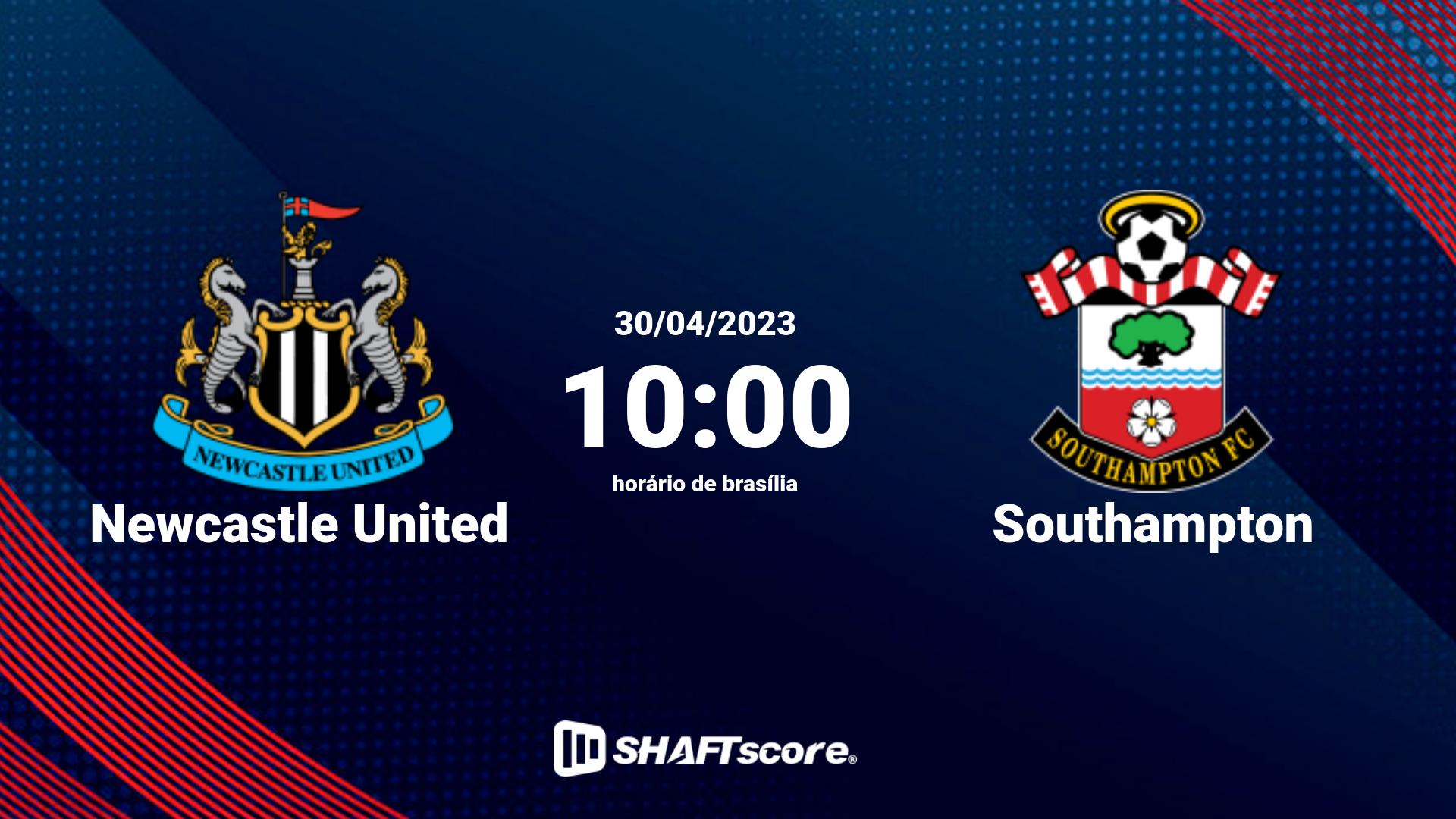 Estatísticas do jogo Newcastle United vs Southampton 30.04 10:00