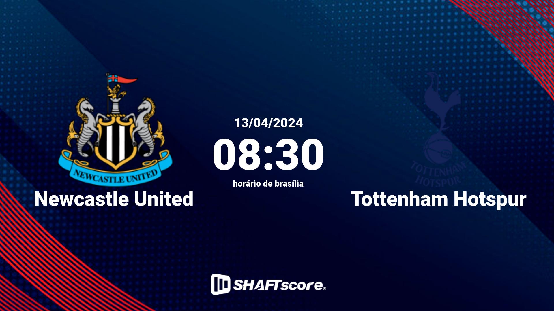 Estatísticas do jogo Newcastle United vs Tottenham Hotspur 13.04 08:30