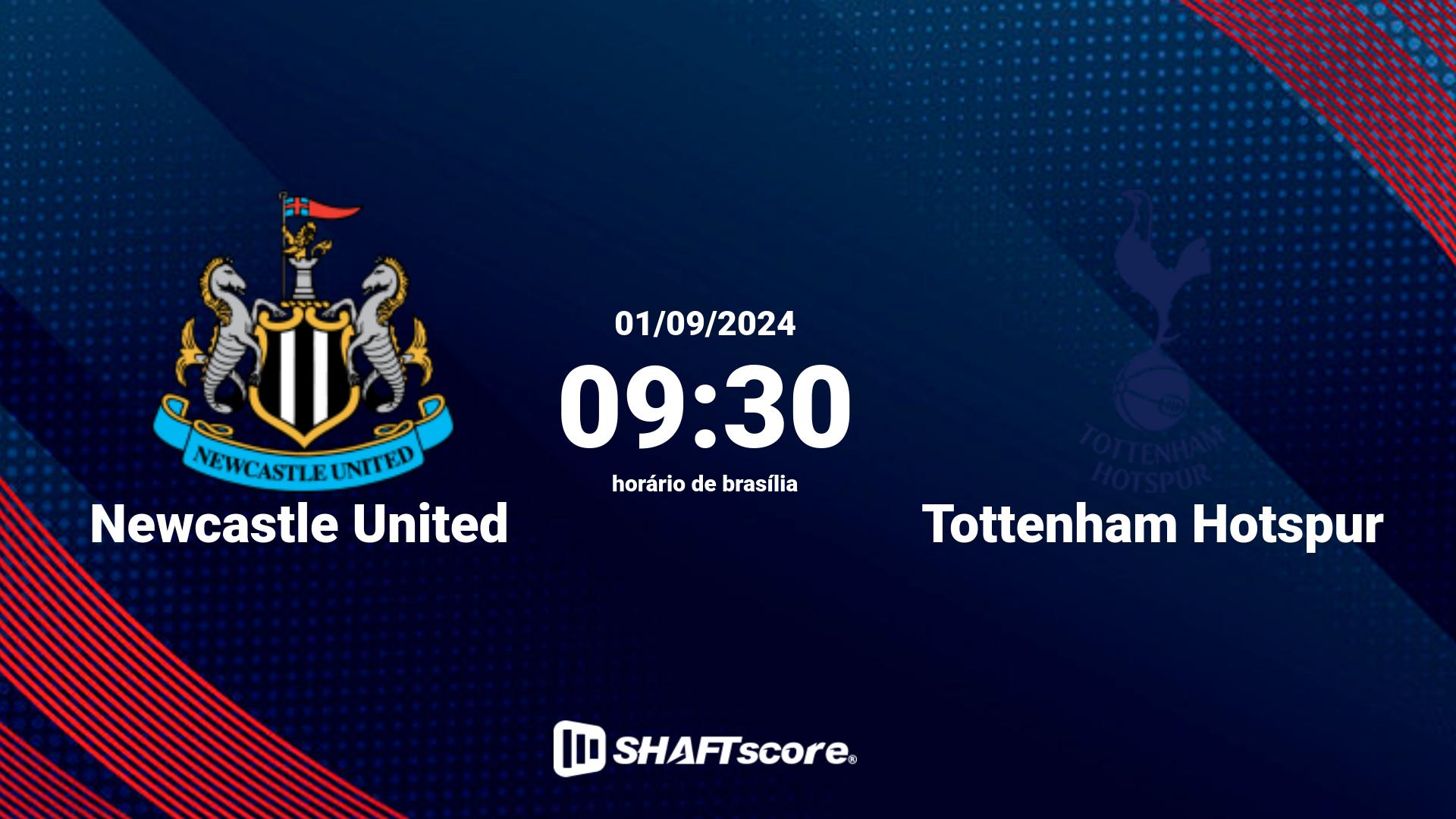 Estatísticas do jogo Newcastle United vs Tottenham Hotspur 01.09 09:30