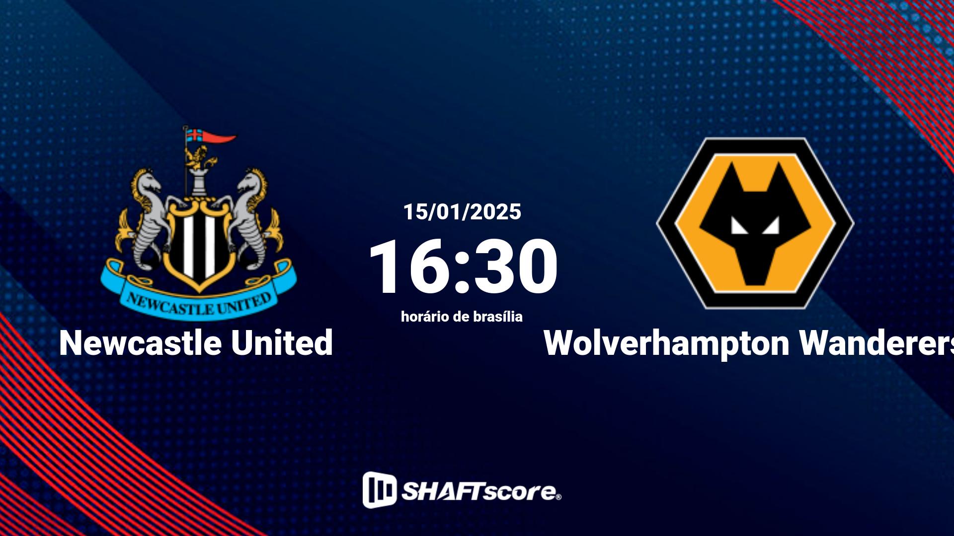 Estatísticas do jogo Newcastle United vs Wolverhampton Wanderers 15.01 16:30