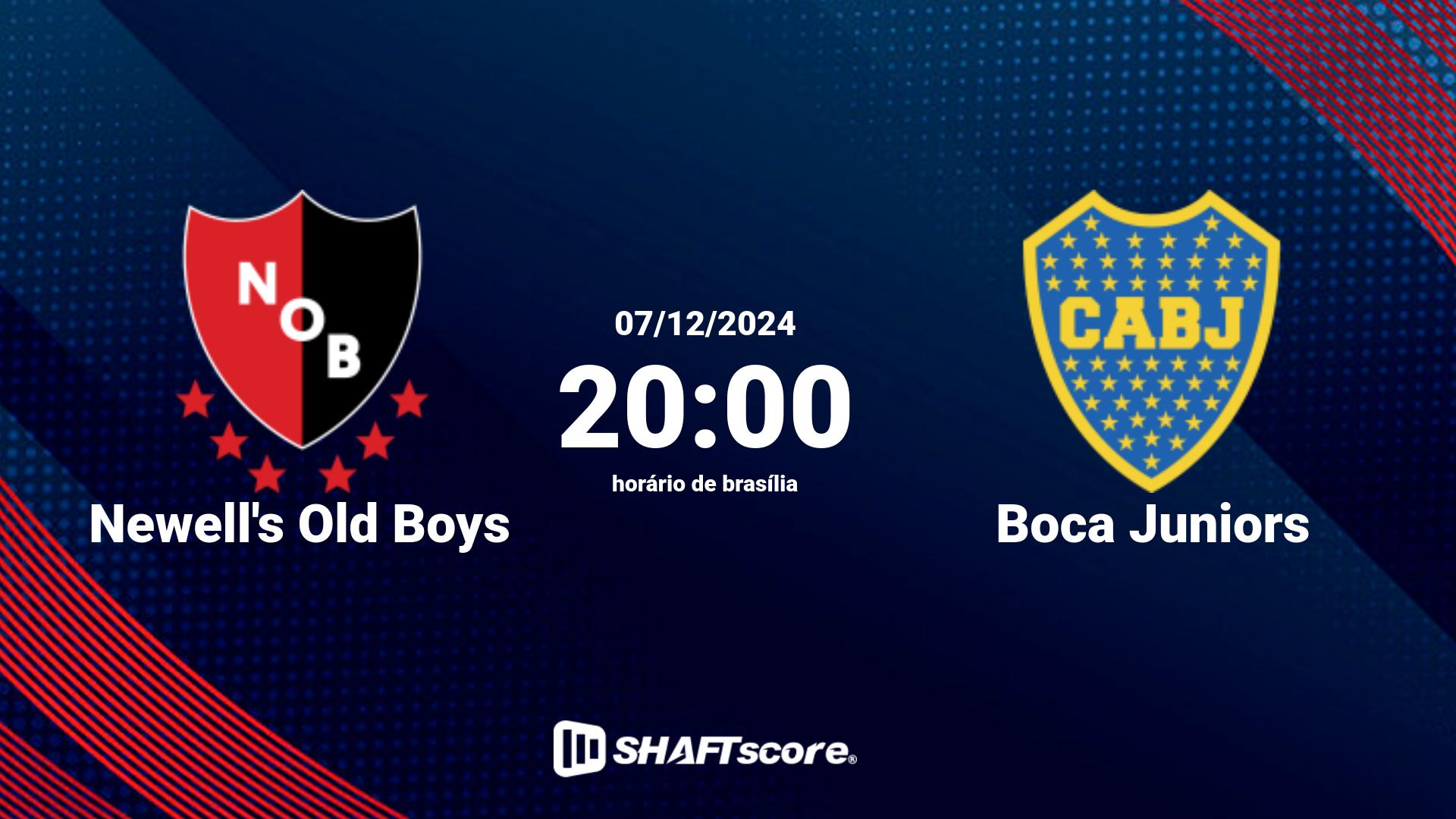 Estatísticas do jogo Newell's Old Boys vs Boca Juniors 07.12 20:00