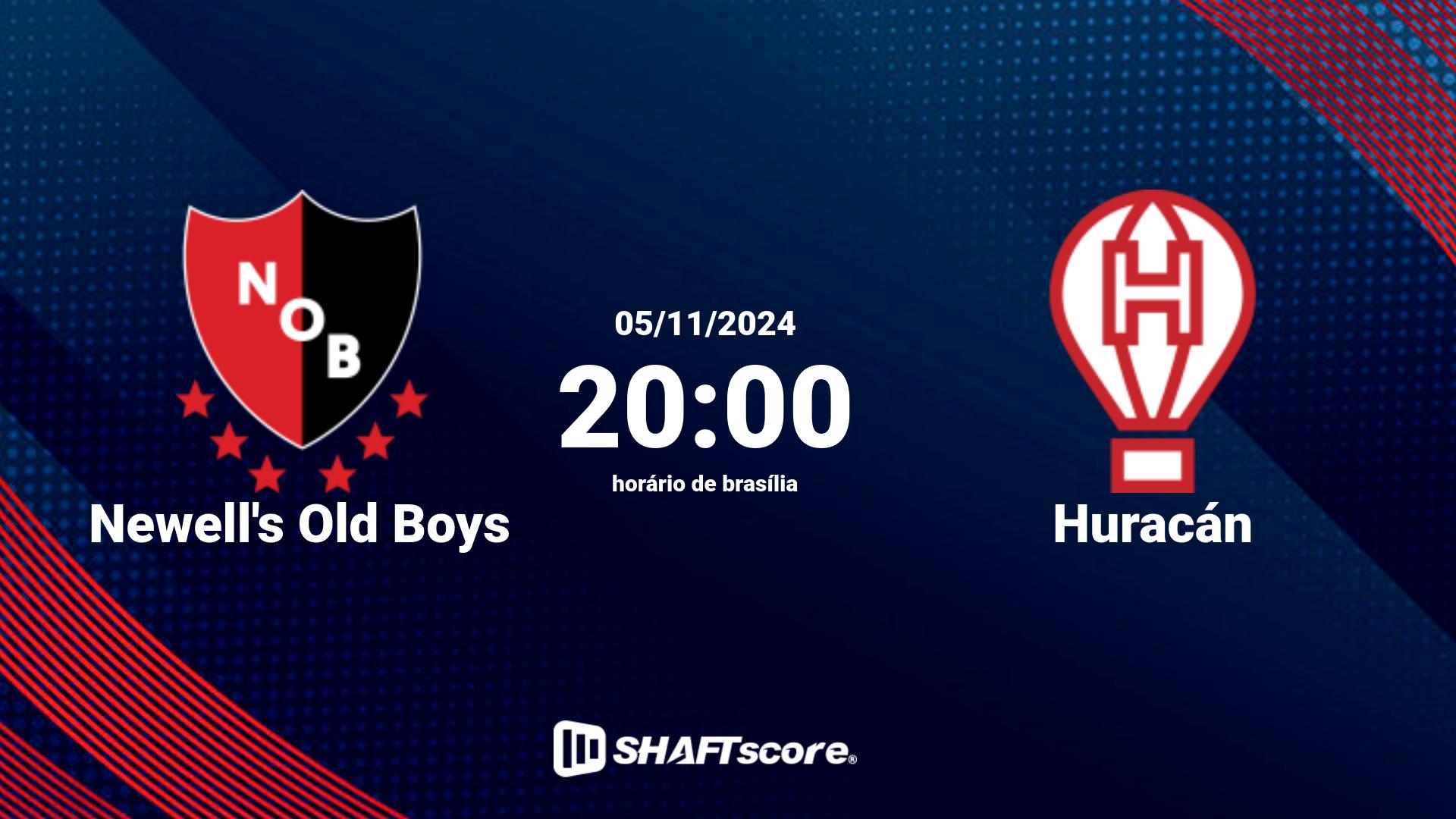 Estatísticas do jogo Newell's Old Boys vs Huracán 05.11 20:00