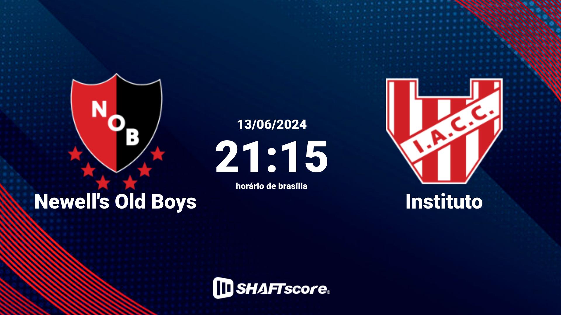 Estatísticas do jogo Newell's Old Boys vs Instituto 13.06 21:15