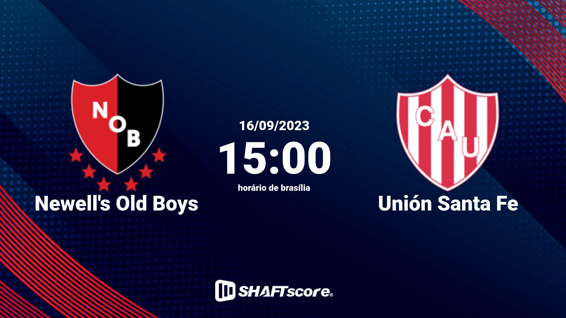 Estatísticas do jogo Newell's Old Boys vs Unión Santa Fe 16.09 15:00