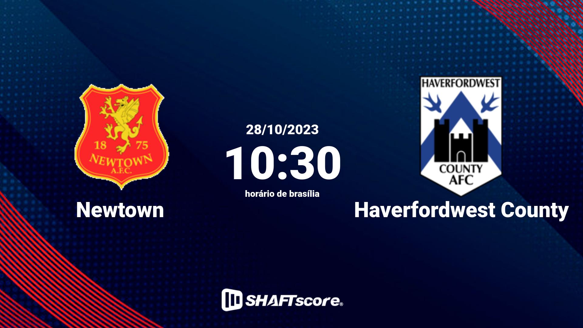 Estatísticas do jogo Newtown vs Haverfordwest County 28.10 10:30