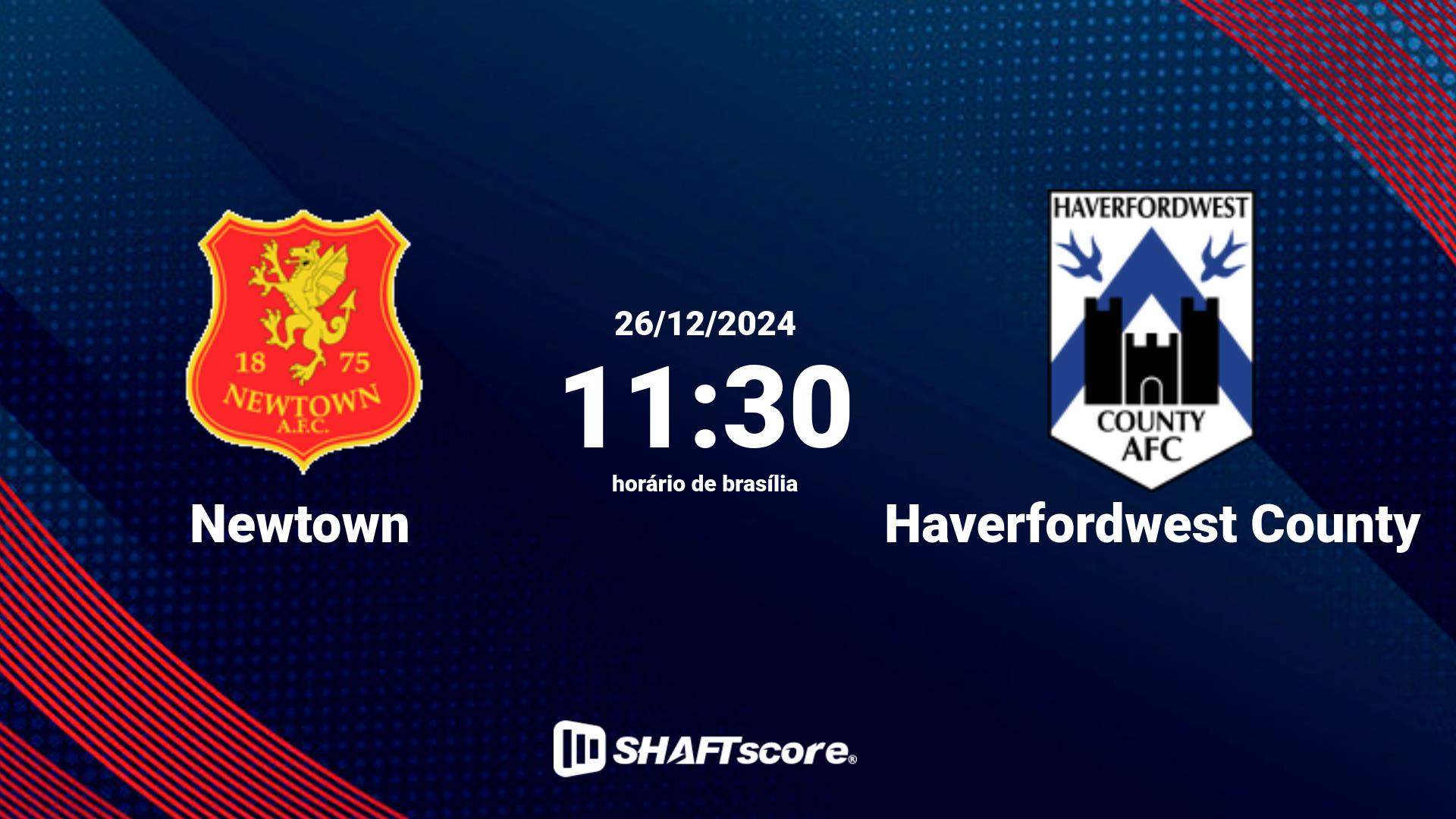 Estatísticas do jogo Newtown vs Haverfordwest County 26.12 11:30