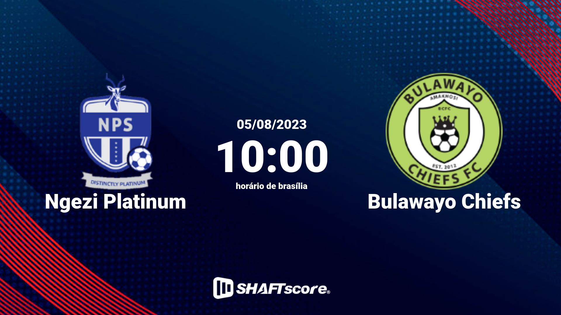 Estatísticas do jogo Ngezi Platinum vs Bulawayo Chiefs 05.08 10:00