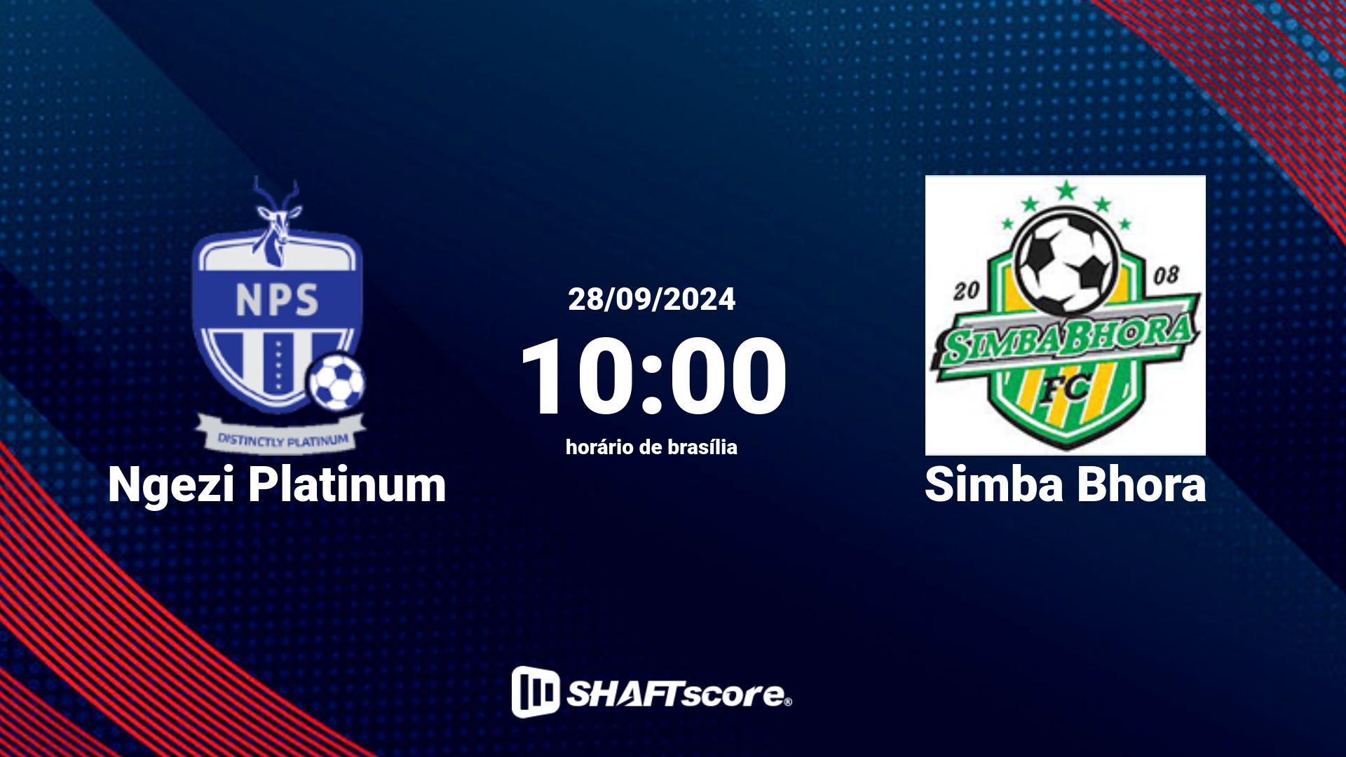 Estatísticas do jogo Ngezi Platinum vs Simba Bhora 28.09 10:00