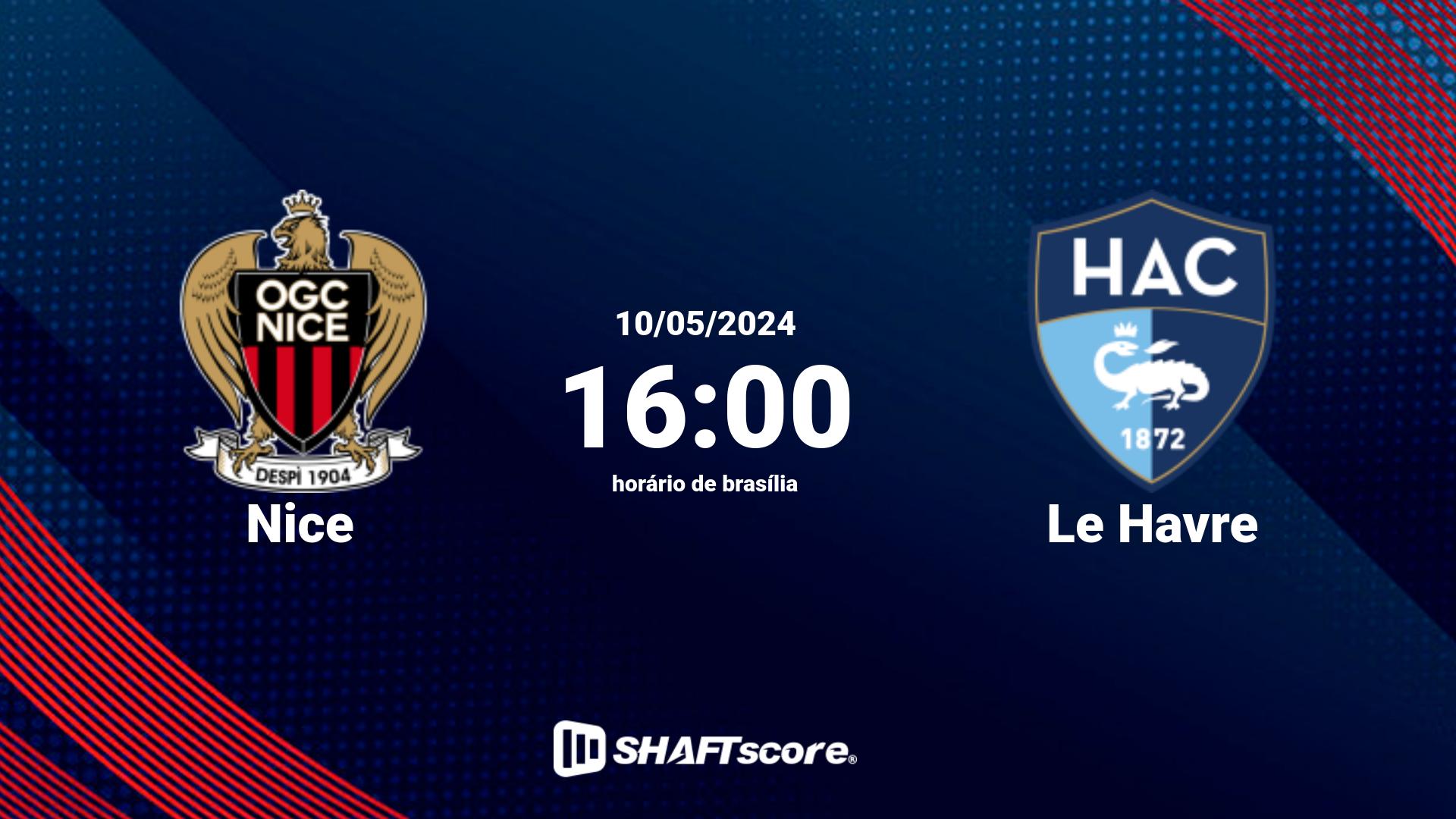 Estatísticas do jogo Nice vs Le Havre 10.05 16:00
