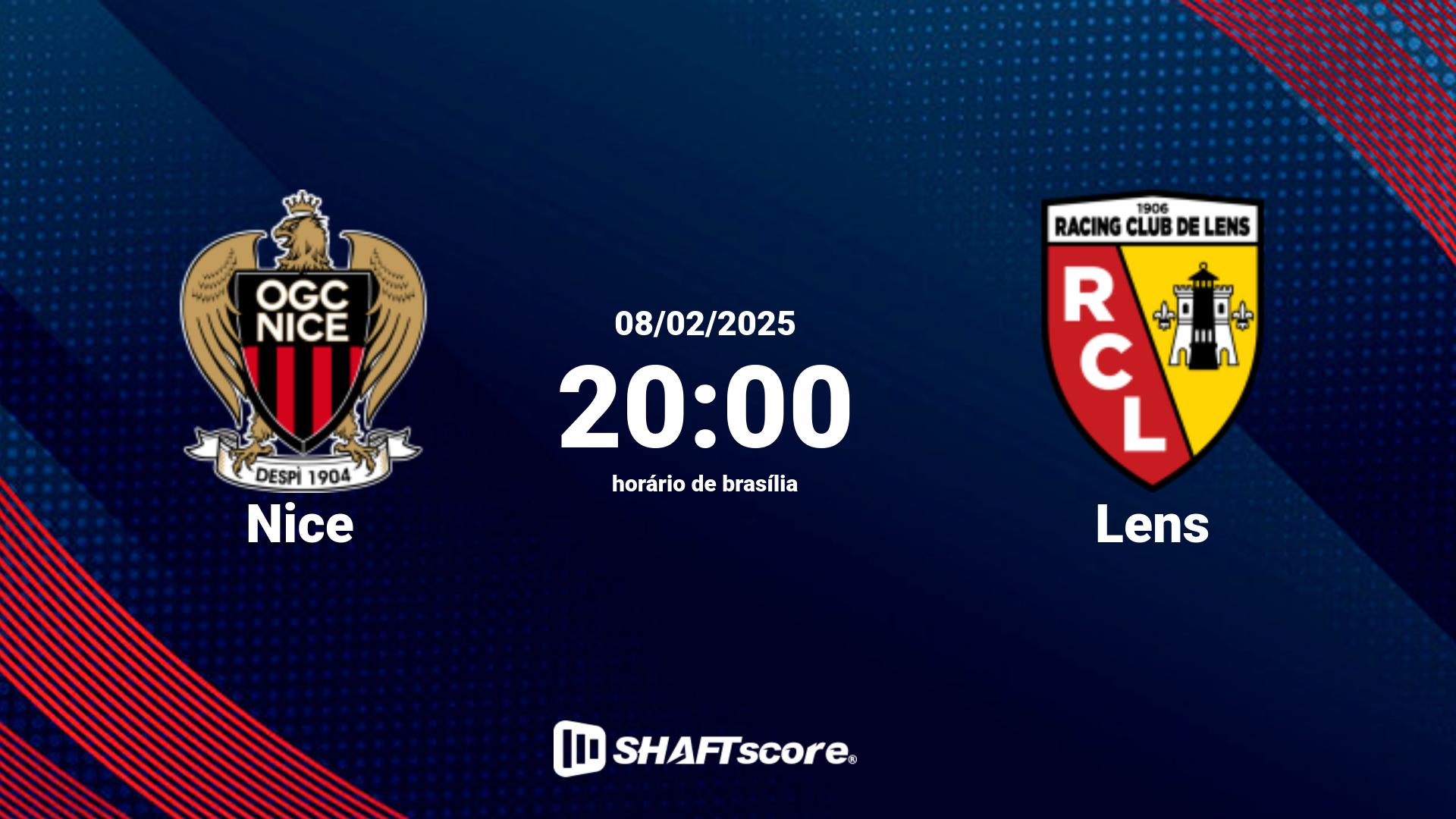 Estatísticas do jogo Nice vs Lens 08.02 20:00