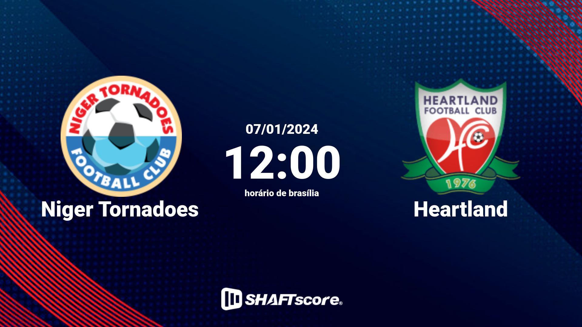 Estatísticas do jogo Niger Tornadoes vs Heartland 07.01 12:00