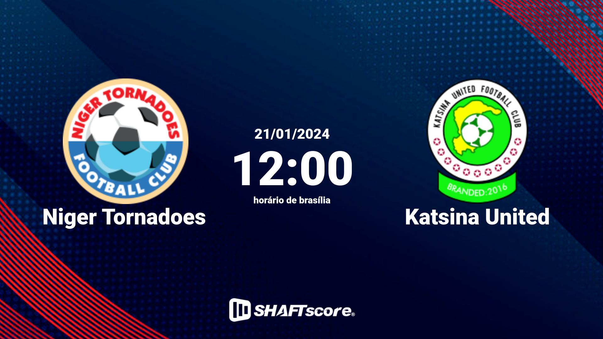 Estatísticas do jogo Niger Tornadoes vs Katsina United 21.01 12:00