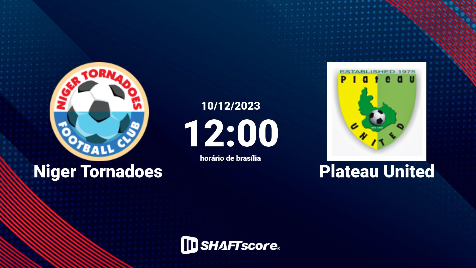 Estatísticas do jogo Niger Tornadoes vs Plateau United 10.12 12:00