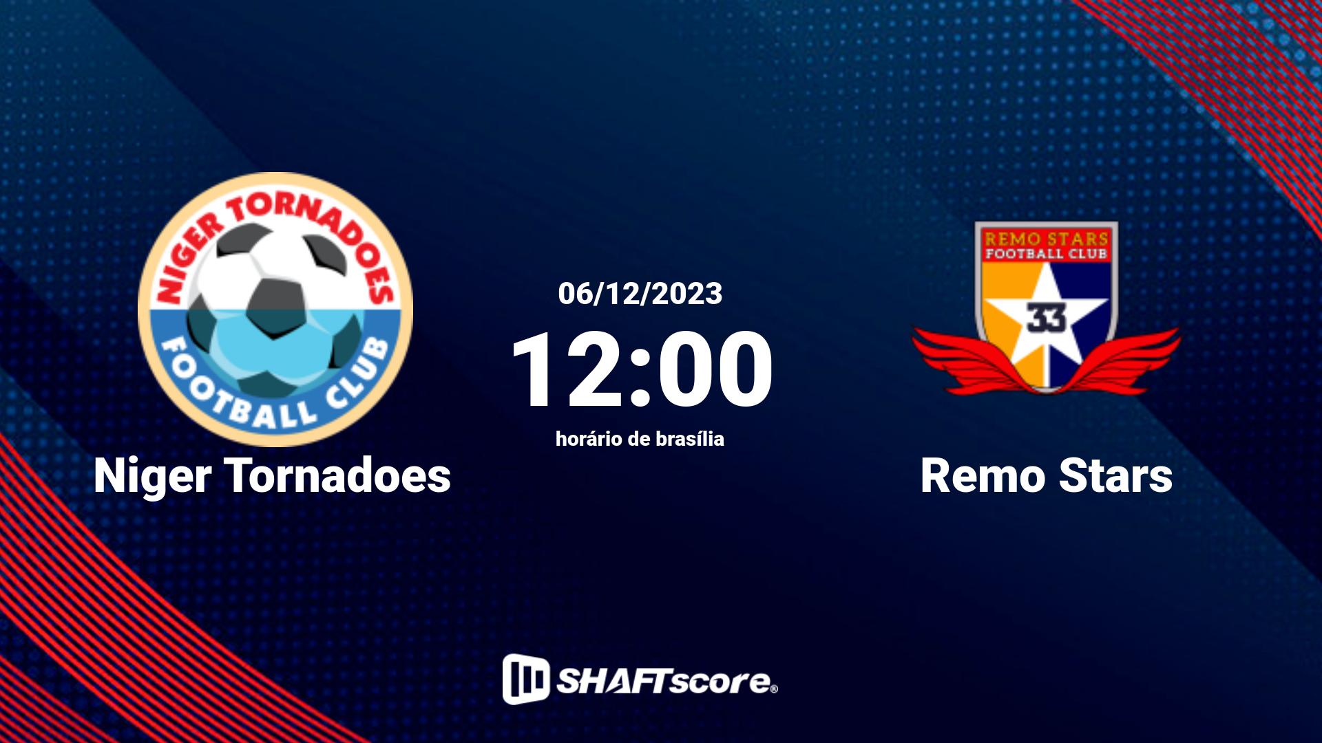 Estatísticas do jogo Niger Tornadoes vs Remo Stars 06.12 12:00