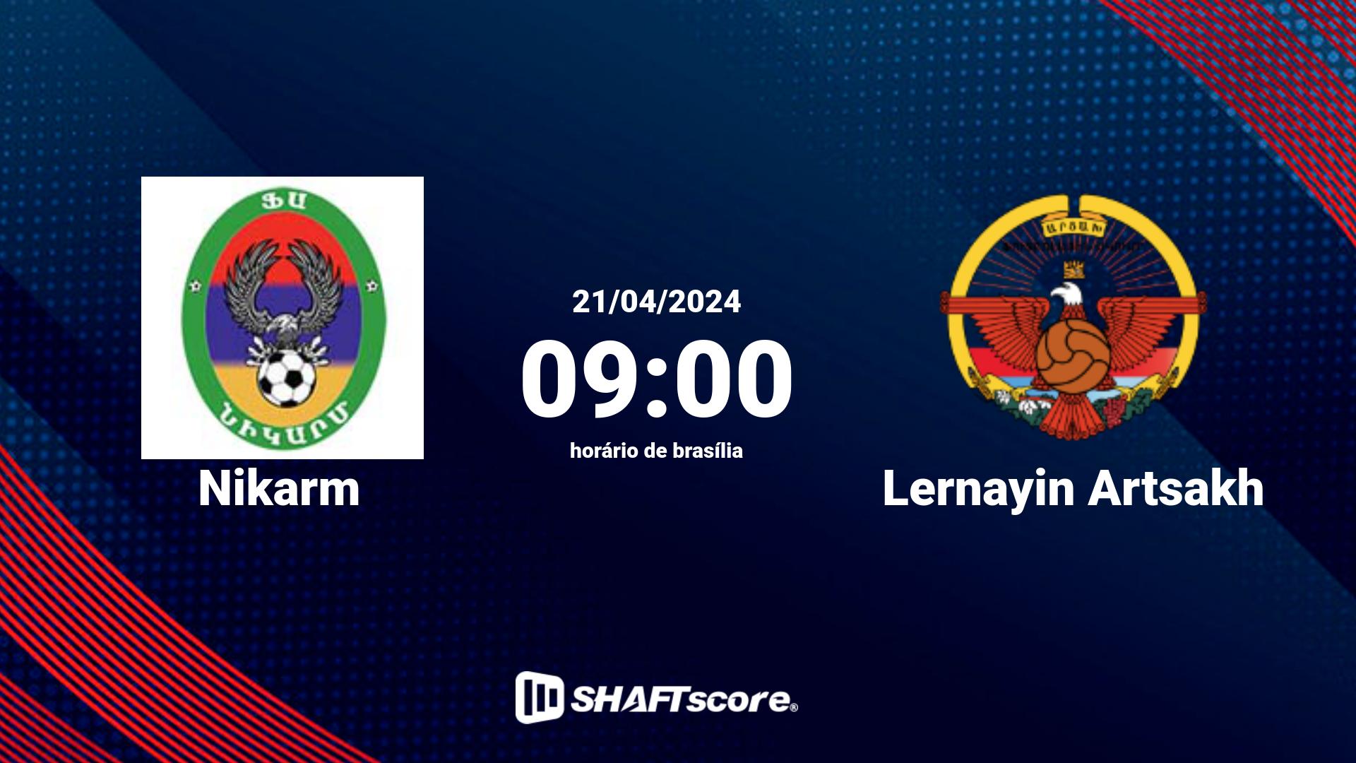 Estatísticas do jogo Nikarm vs Lernayin Artsakh 21.04 09:00