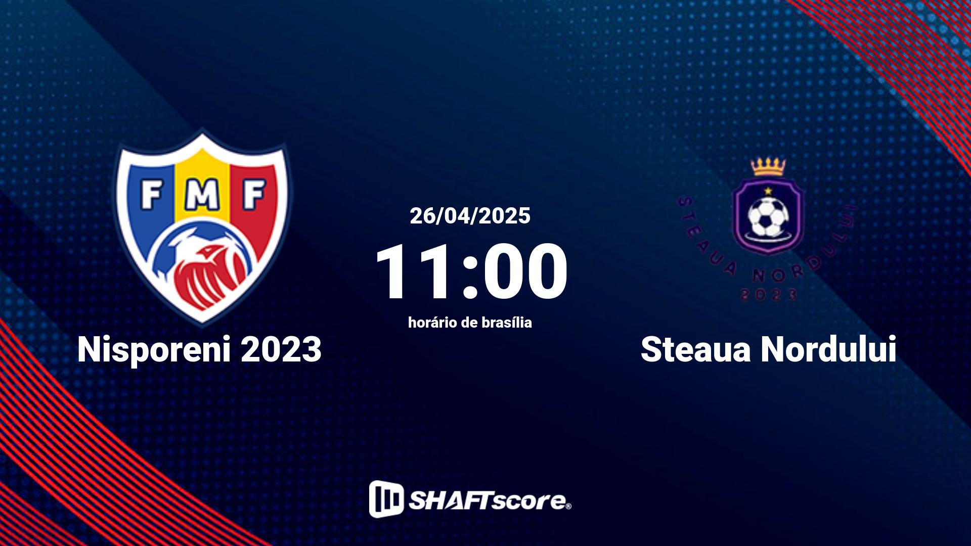 Estatísticas do jogo Nisporeni 2023 vs Steaua Nordului 26.04 11:00