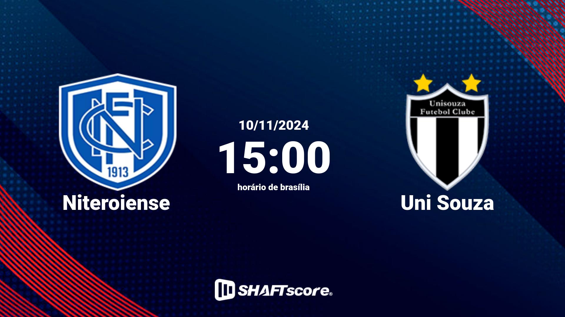 Estatísticas do jogo Niteroiense vs Uni Souza 10.11 15:00