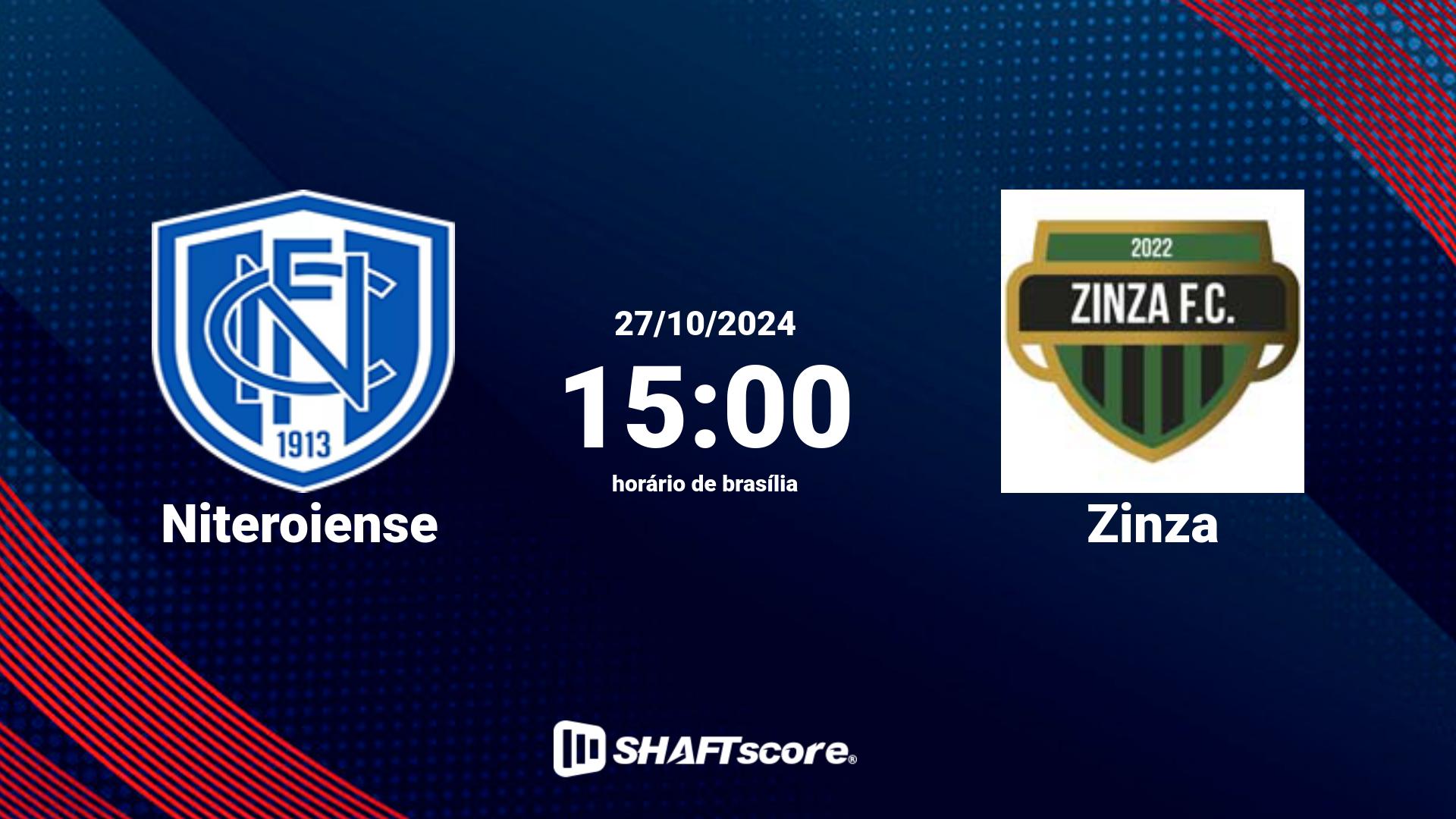 Estatísticas do jogo Niteroiense vs Zinza 27.10 15:00