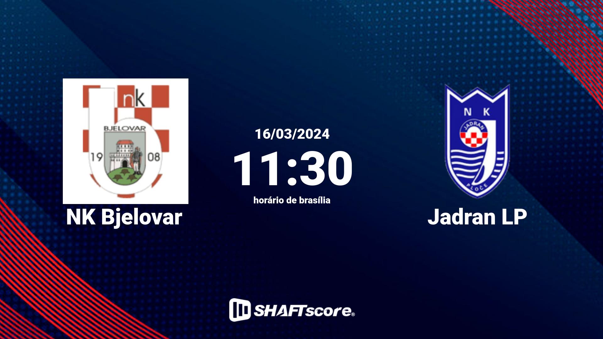 Estatísticas do jogo NK Bjelovar vs Jadran LP 16.03 11:30