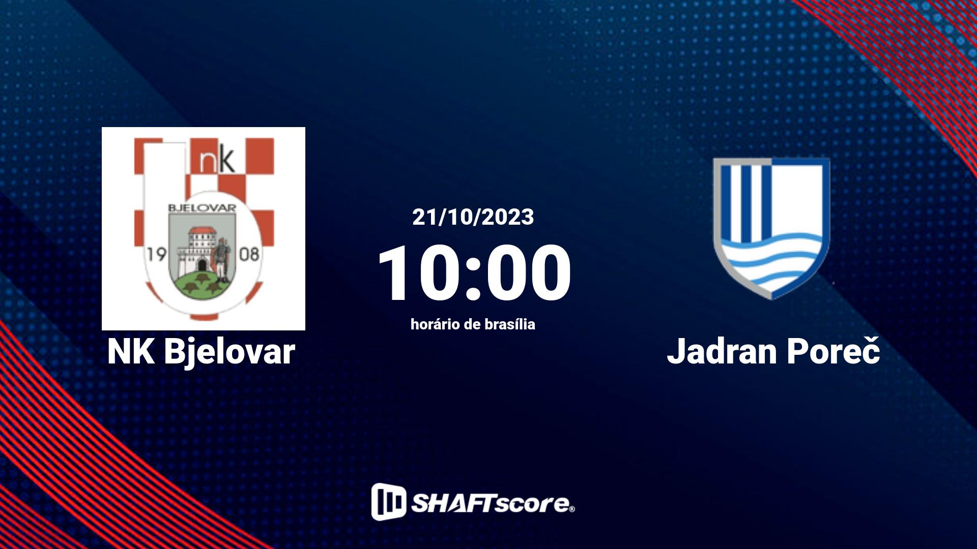 Estatísticas do jogo NK Bjelovar vs Jadran Poreč 21.10 10:00