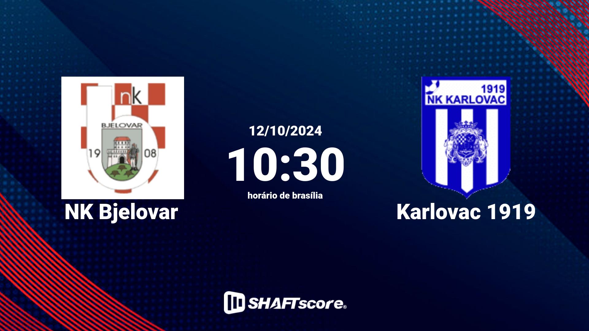 Estatísticas do jogo NK Bjelovar vs Karlovac 1919 12.10 10:30