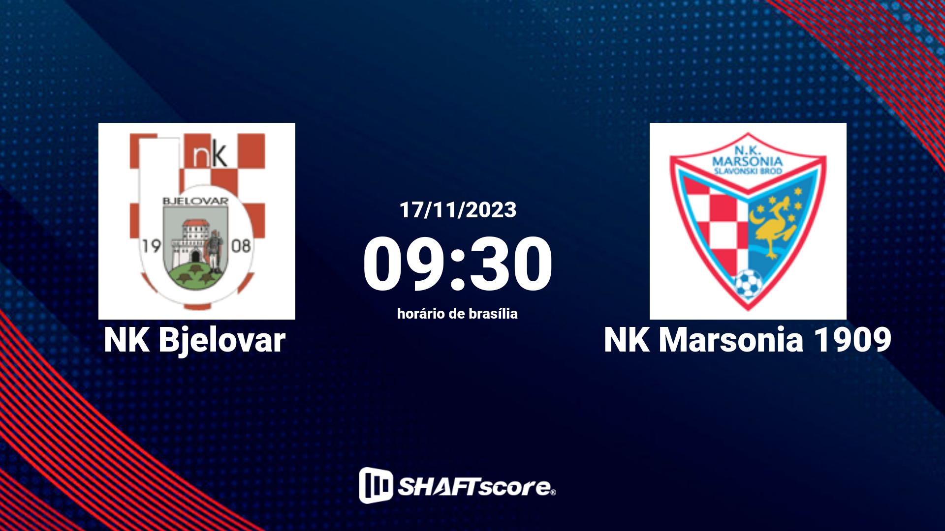 Estatísticas do jogo NK Bjelovar vs NK Marsonia 1909 17.11 09:30