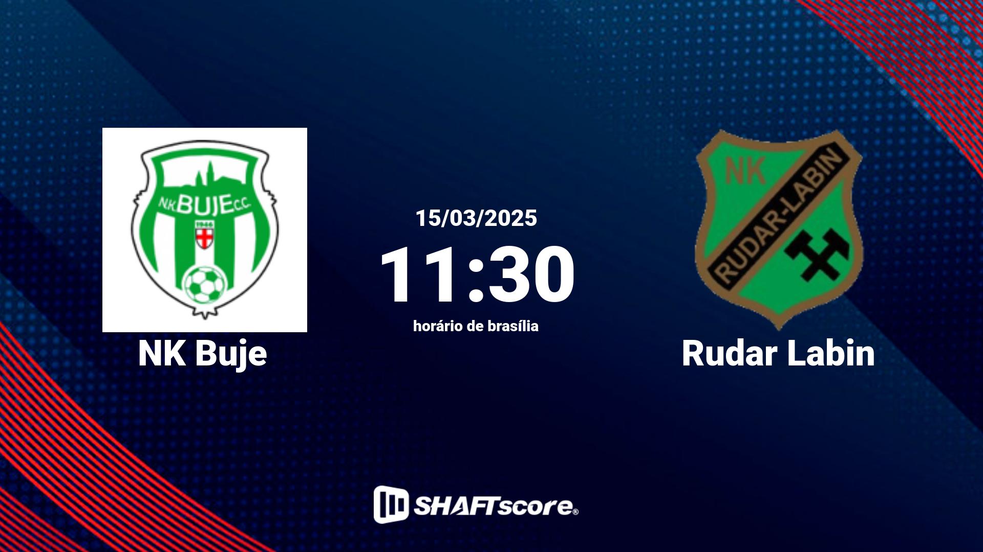 Estatísticas do jogo NK Buje vs Rudar Labin 15.03 11:30