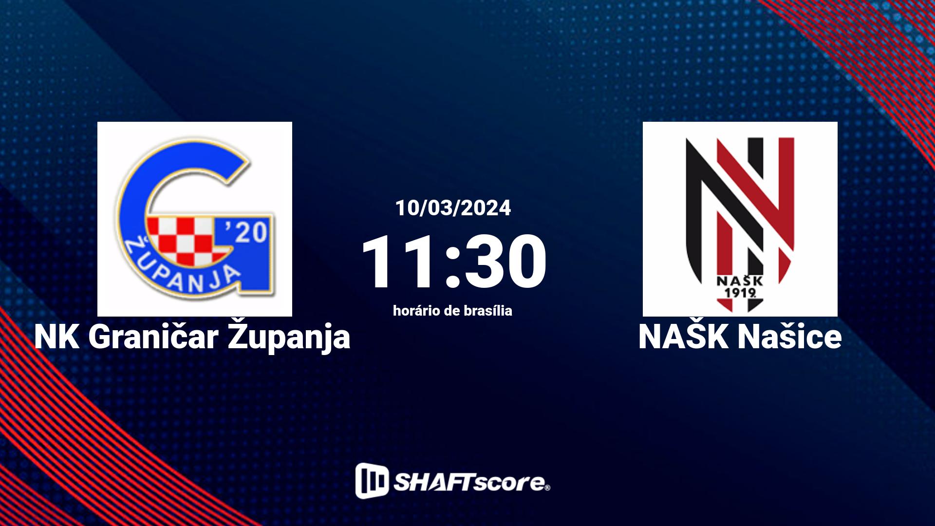 Estatísticas do jogo NK Graničar Županja vs NAŠK Našice 10.03 11:30