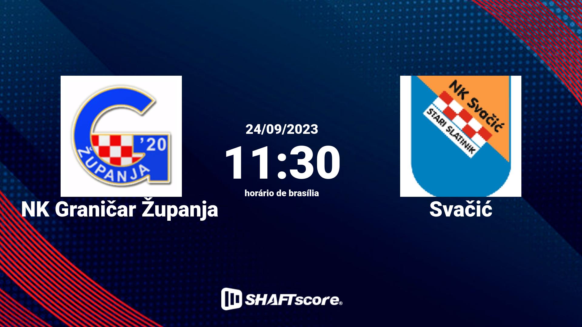 Estatísticas do jogo NK Graničar Županja vs Svačić 24.09 11:30