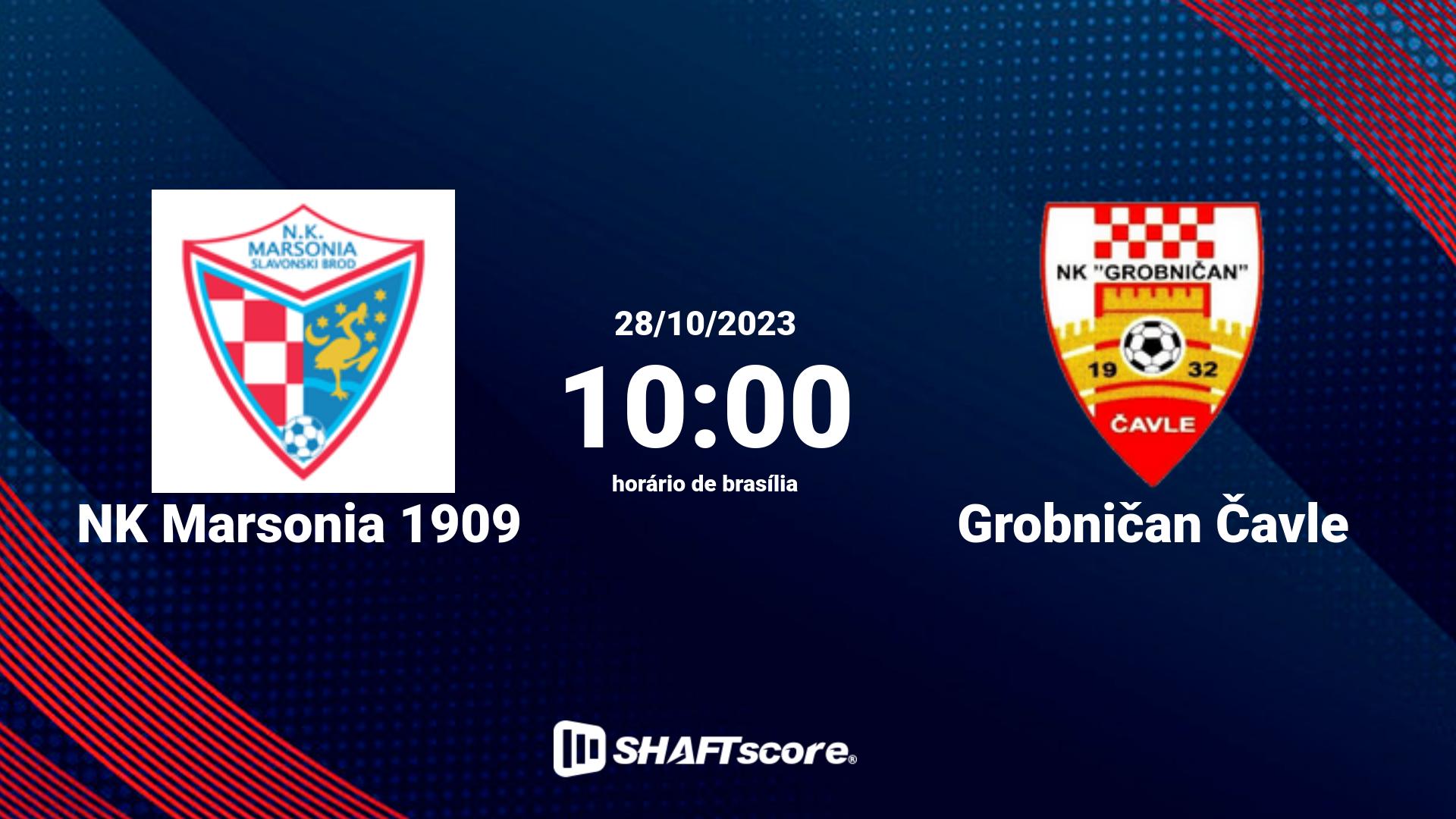 Estatísticas do jogo NK Marsonia 1909 vs Grobničan Čavle 28.10 10:00