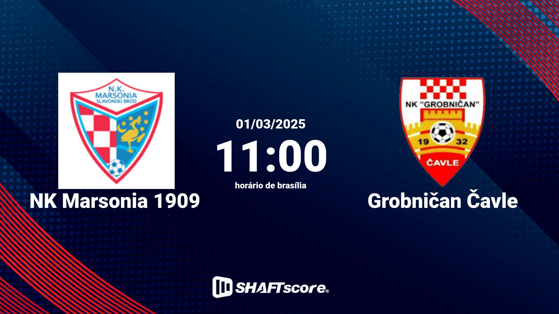 Estatísticas do jogo NK Marsonia 1909 vs Grobničan Čavle 01.03 11:00