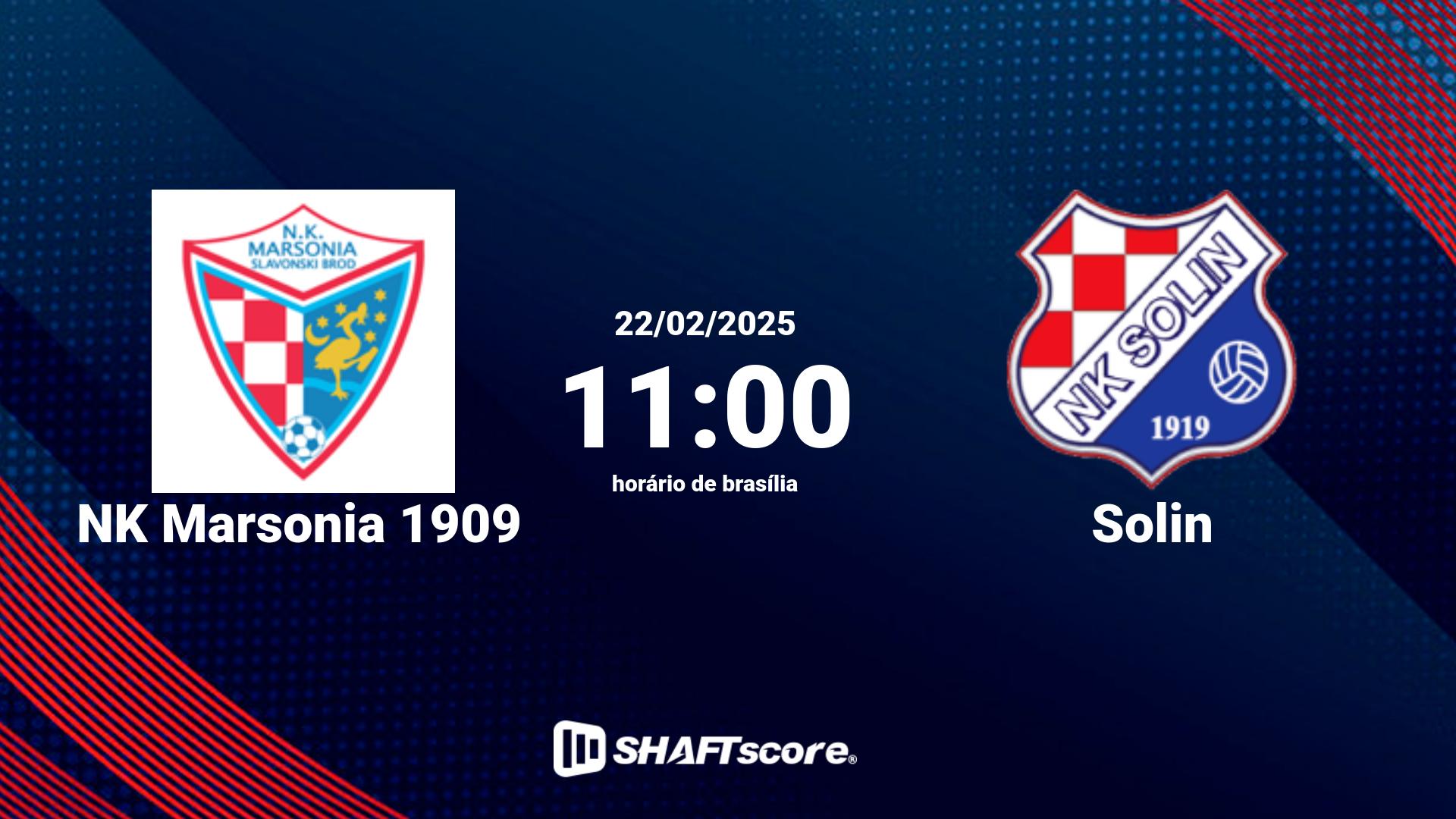 Estatísticas do jogo NK Marsonia 1909 vs Solin 22.02 11:00