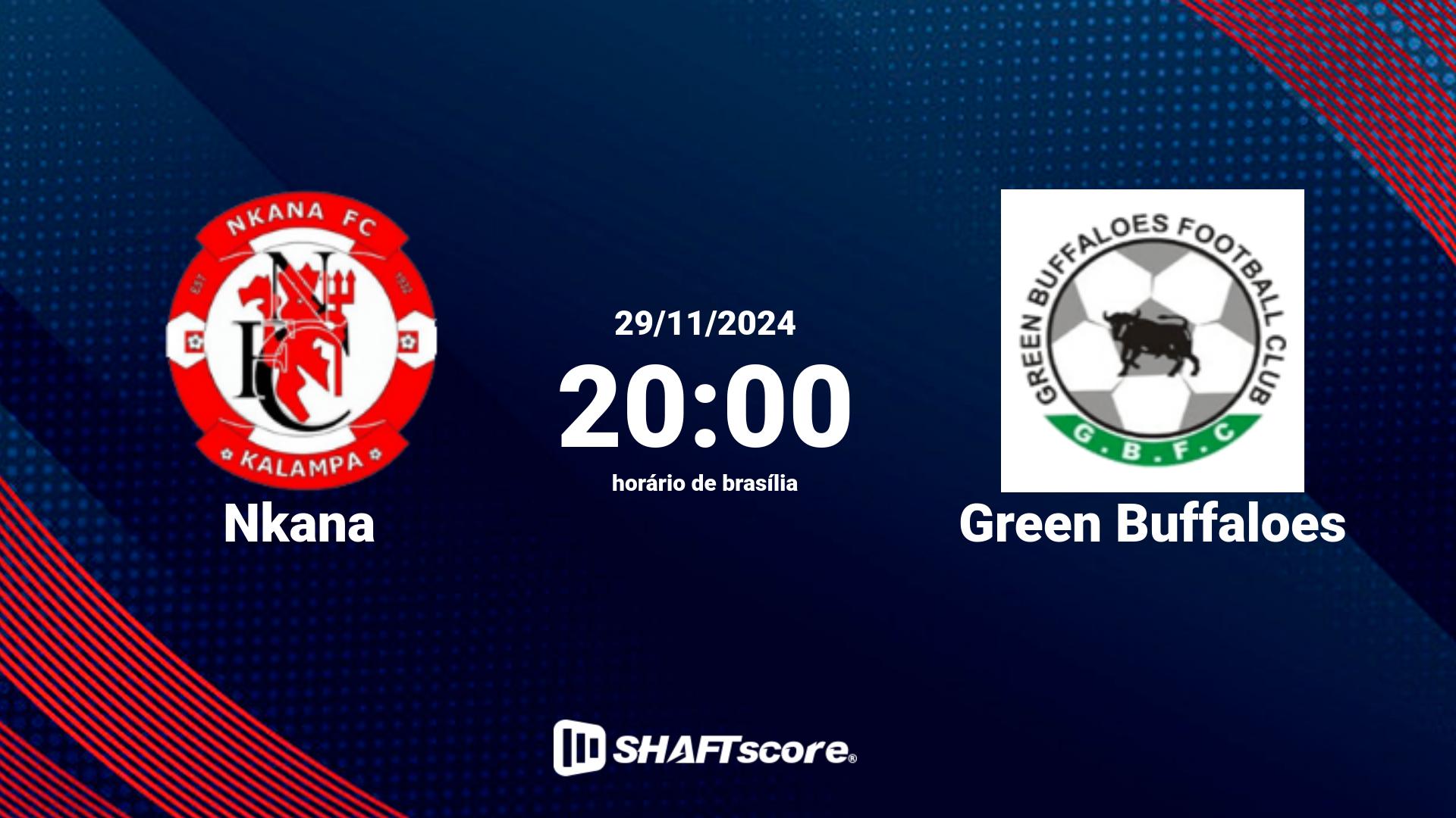 Estatísticas do jogo Nkana vs Green Buffaloes 29.11 20:00