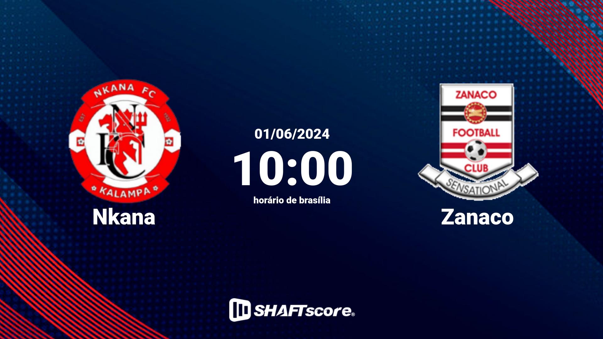 Estatísticas do jogo Nkana vs Zanaco 01.06 10:00