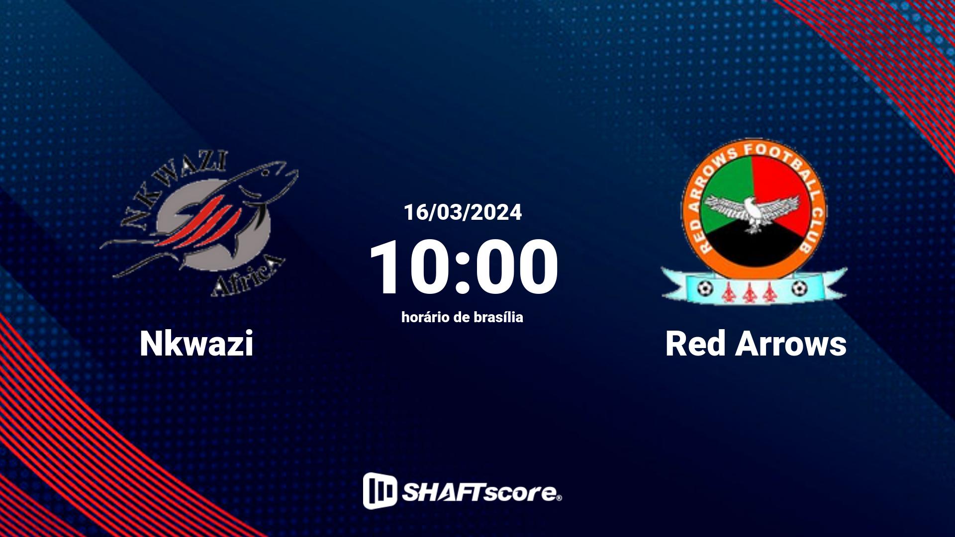 Estatísticas do jogo Nkwazi vs Red Arrows 16.03 10:00