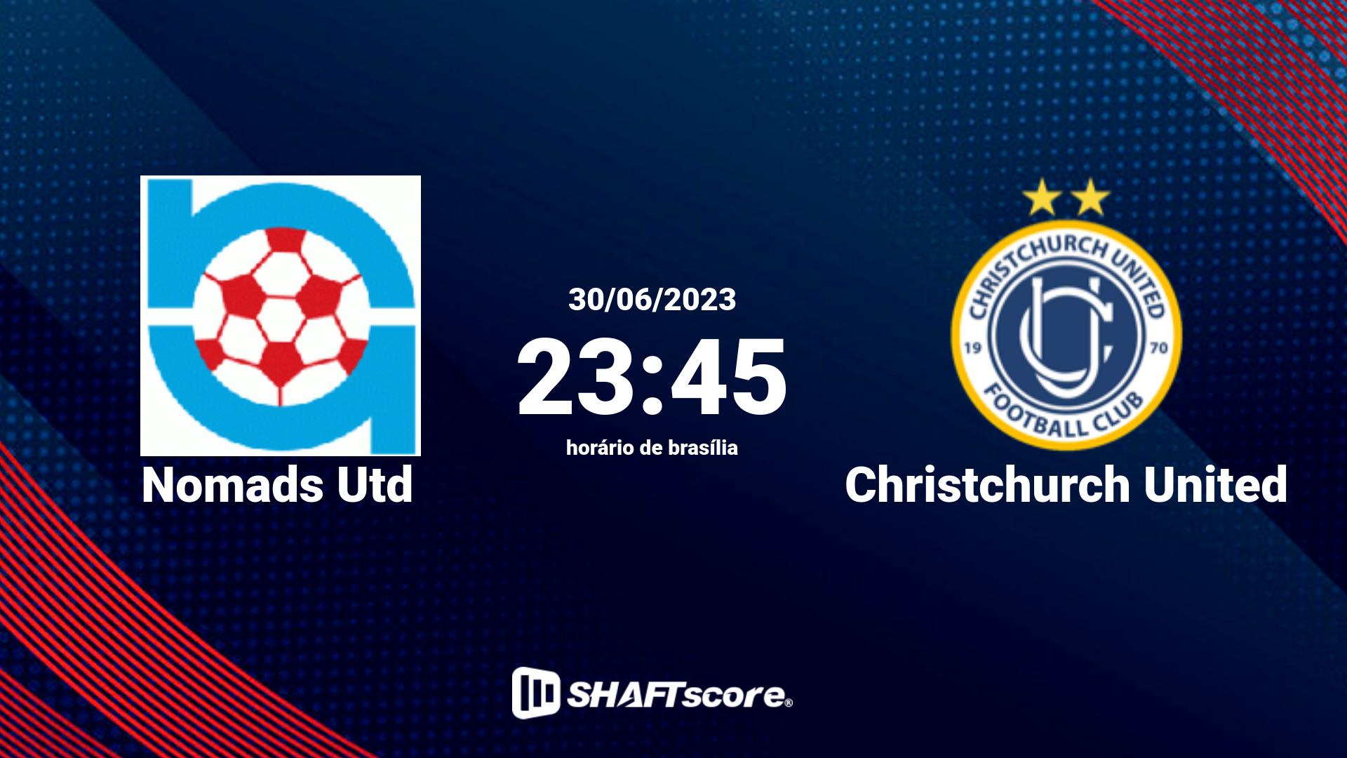 Estatísticas do jogo Nomads Utd vs Christchurch United 30.06 23:45