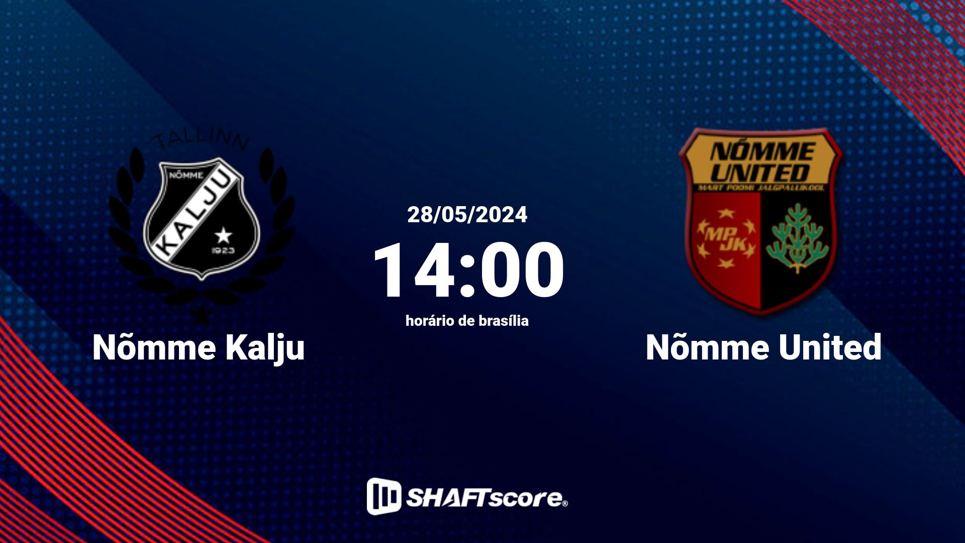 Estatísticas do jogo Nõmme Kalju vs Nõmme United 28.05 14:00