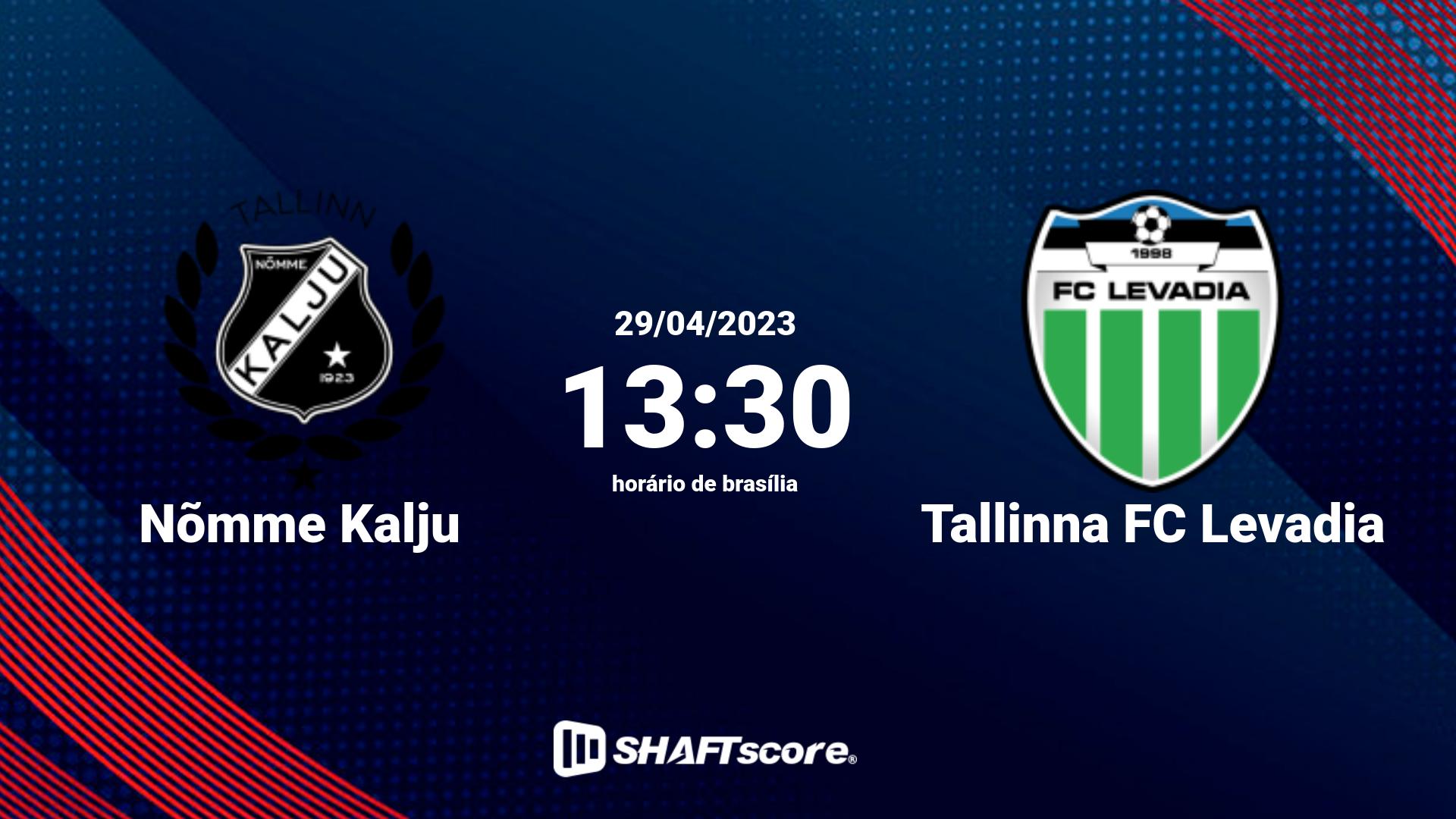 Estatísticas do jogo Nõmme Kalju vs Tallinna FC Levadia 29.04 13:30