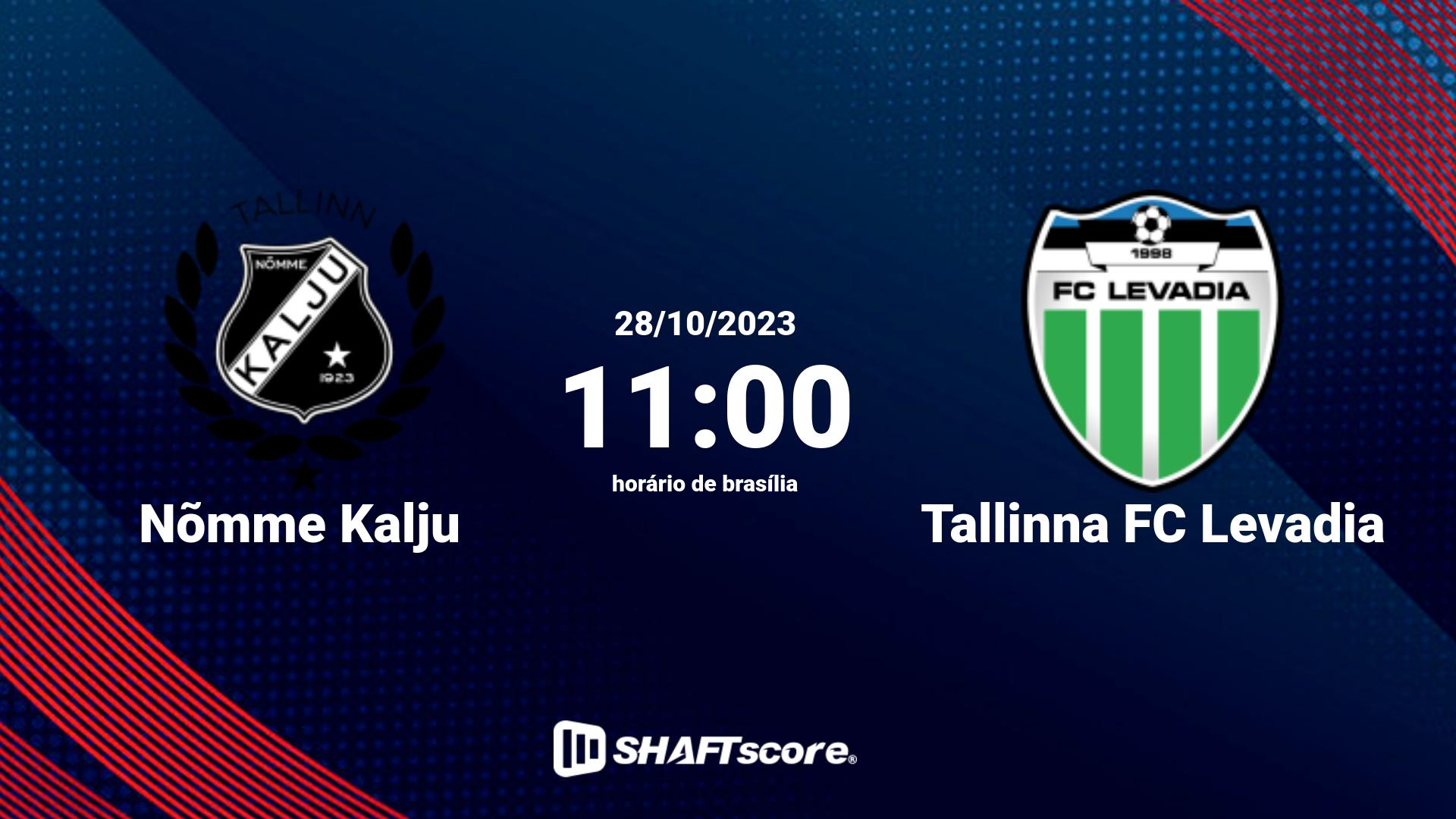 Estatísticas do jogo Nõmme Kalju vs Tallinna FC Levadia 28.10 11:00