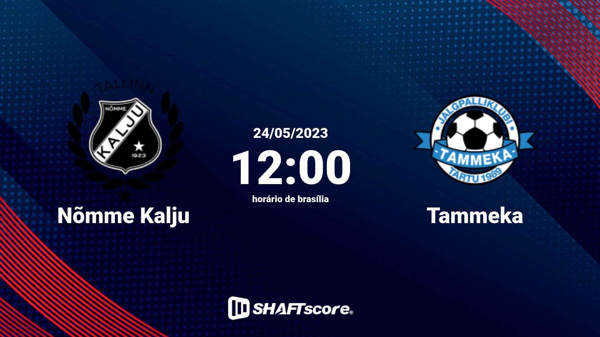 Estatísticas do jogo Nõmme Kalju vs Tammeka 24.05 12:00