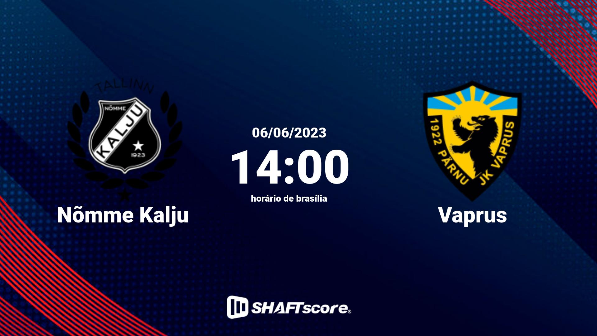 Estatísticas do jogo Nõmme Kalju vs Vaprus 06.06 14:00