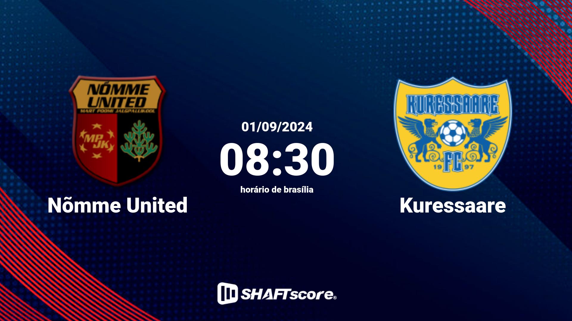 Estatísticas do jogo Nõmme United vs Kuressaare 01.09 08:30