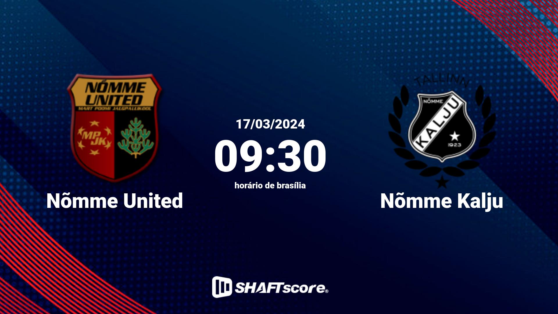 Estatísticas do jogo Nõmme United vs Nõmme Kalju 17.03 09:30