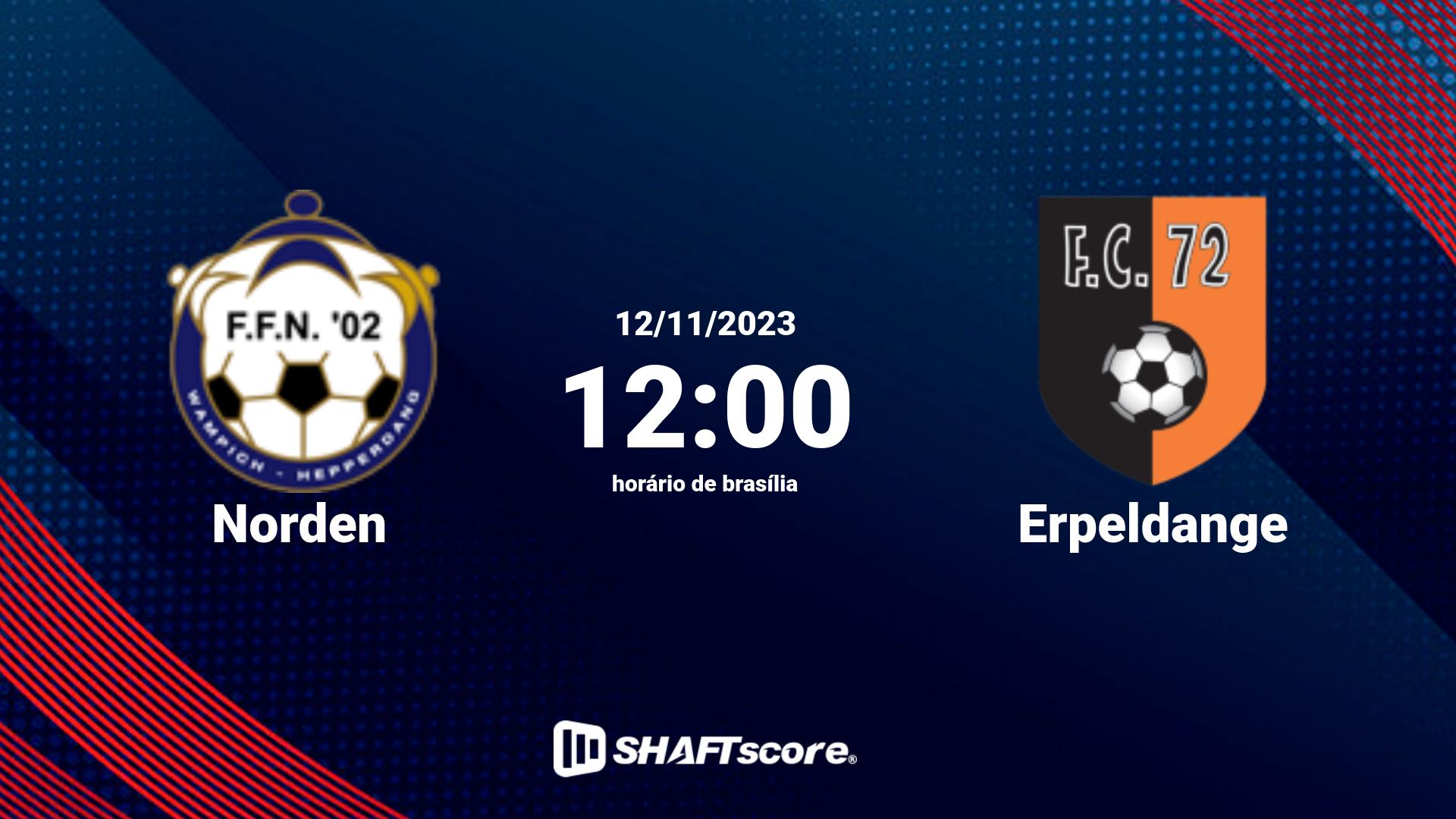 Estatísticas do jogo Norden vs Erpeldange 12.11 12:00