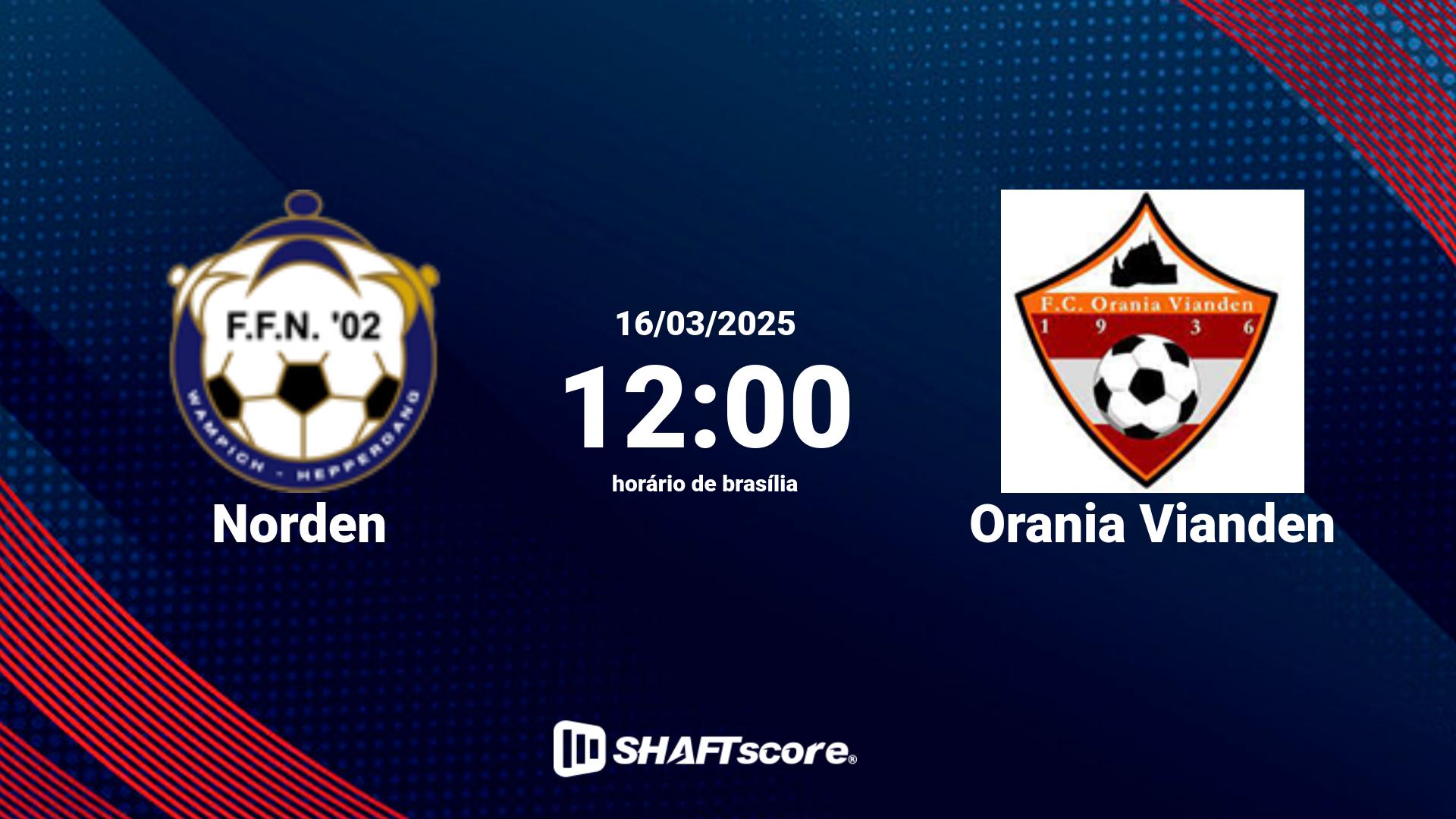 Estatísticas do jogo Norden vs Orania Vianden 16.03 12:00