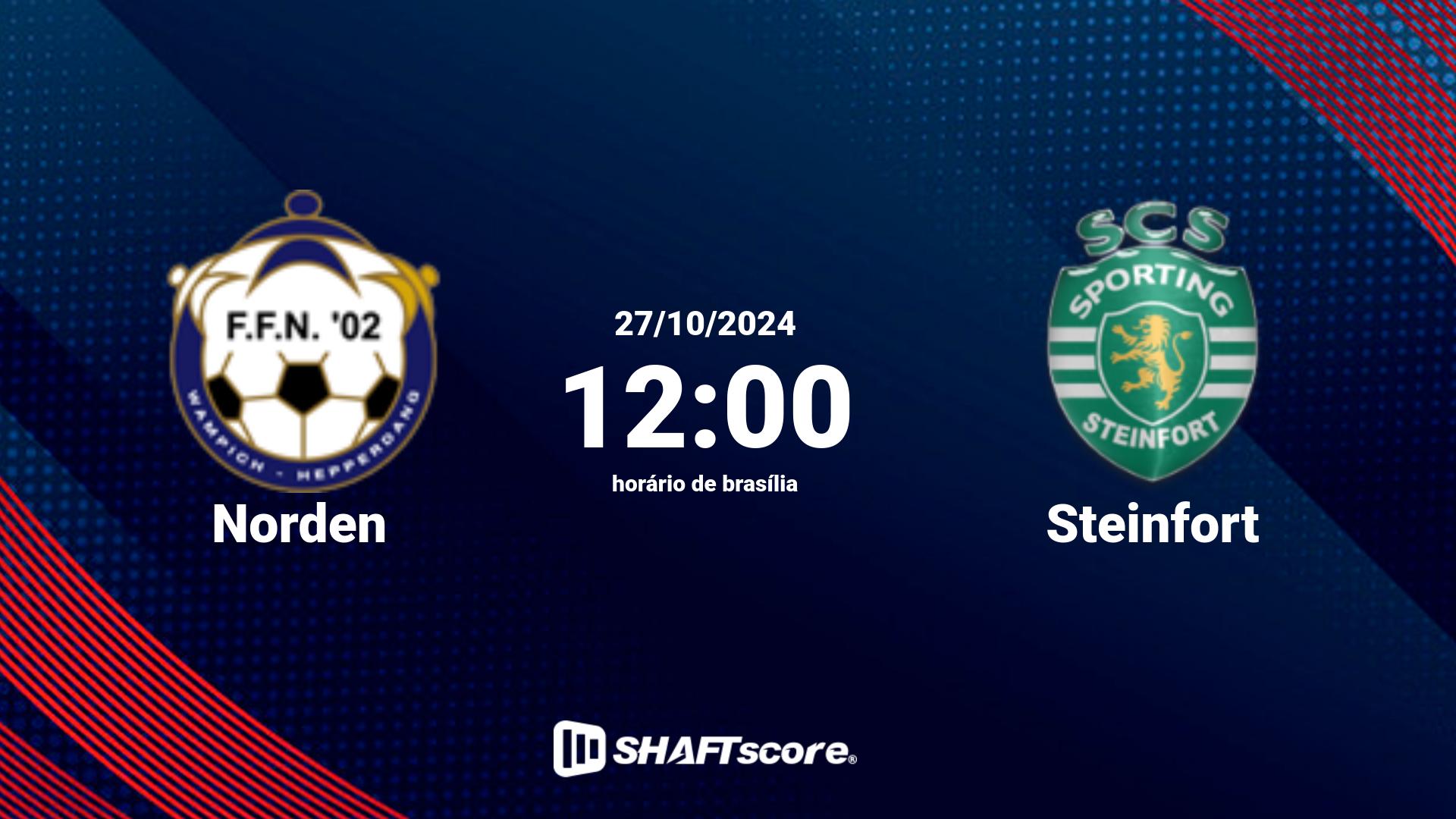 Estatísticas do jogo Norden vs Steinfort 27.10 12:00